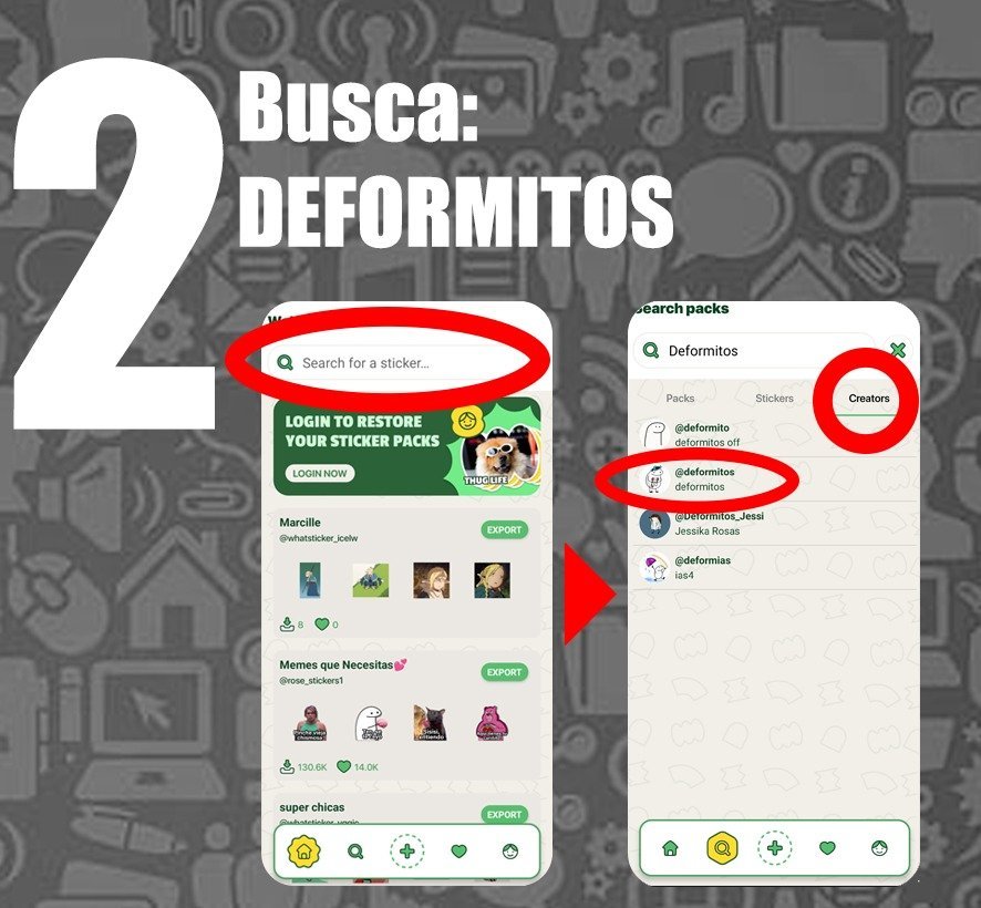 Paso visual para buscar Deformitos dentro de la app